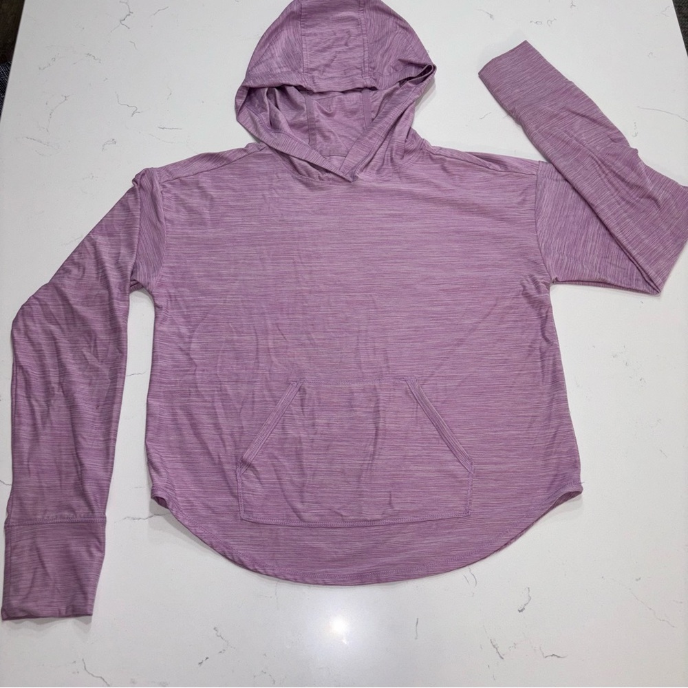 All in Motion Lavender Hooded Shirt – Girls XL (14/16)  Lightweight & Comfy
